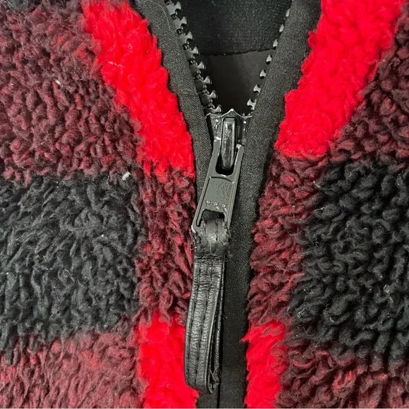 Mother denim the funnel neck bomber jacket buffalo plaid M - Picture 15 of 16